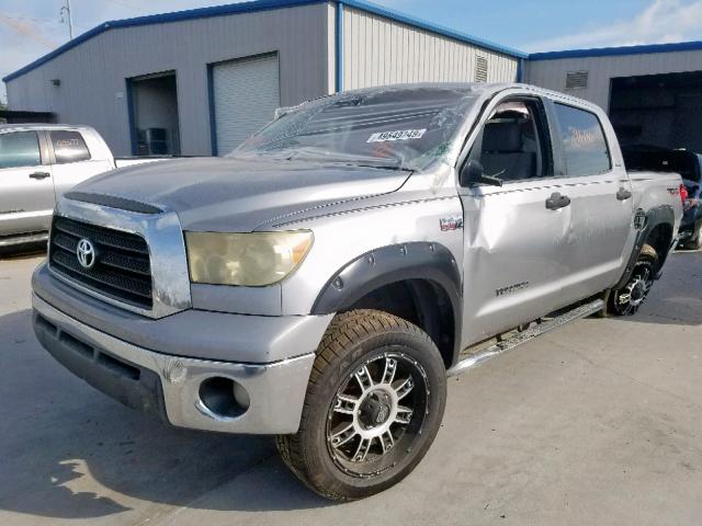 5TBEV54127S454435 - 2007 TOYOTA TUNDRA CRE SILVER photo 2