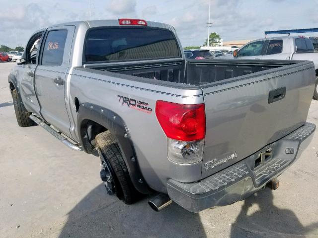 5TBEV54127S454435 - 2007 TOYOTA TUNDRA CRE SILVER photo 3