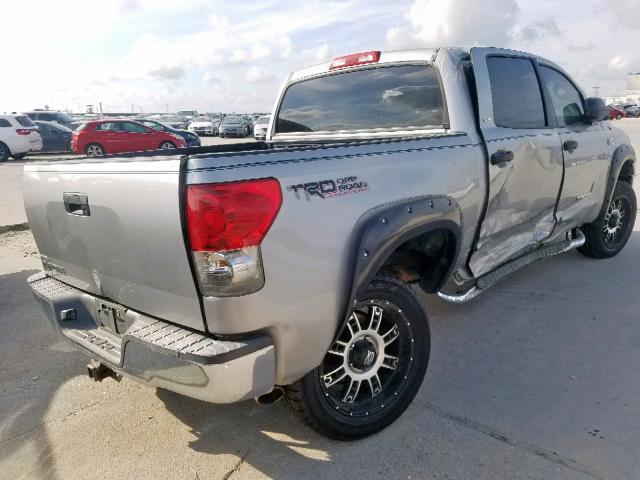 5TBEV54127S454435 - 2007 TOYOTA TUNDRA CRE SILVER photo 4