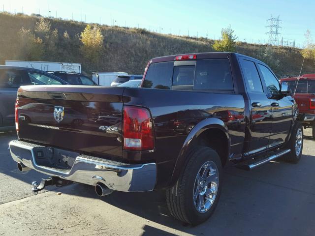 1C6RD7JT0CS147612 - 2012 DODGE RAM 1500 L MAROON photo 4