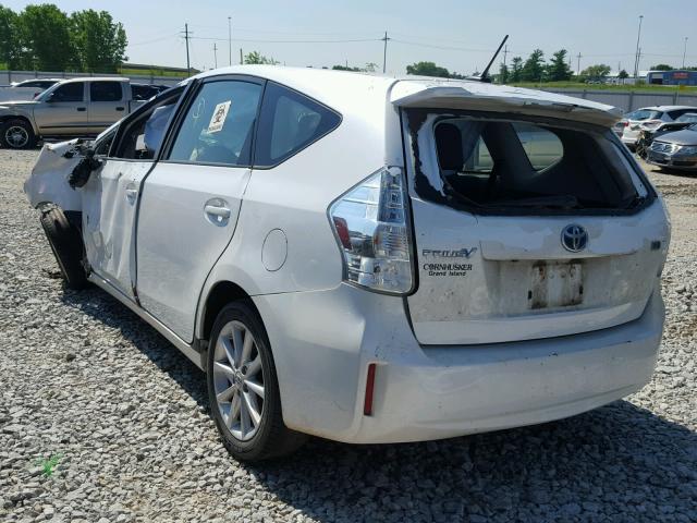 JTDZN3EU3D3272830 - 2013 TOYOTA PRIUS V WHITE photo 3