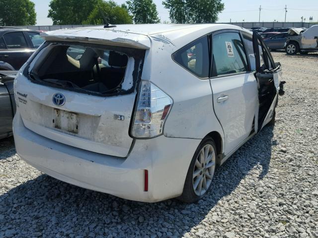 JTDZN3EU3D3272830 - 2013 TOYOTA PRIUS V WHITE photo 4