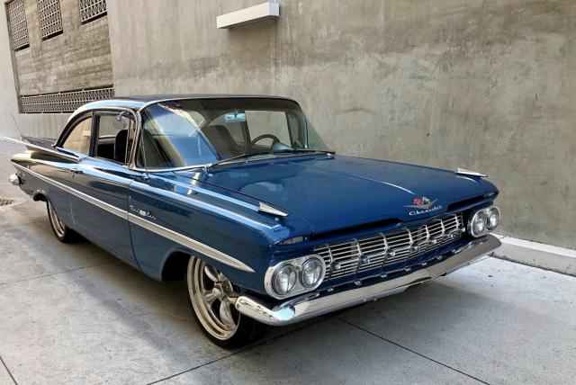 D59N189593 - 1959 CHEVROLET BEL AIR BLUE photo 1