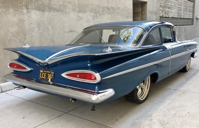 D59N189593 - 1959 CHEVROLET BEL AIR BLUE photo 3