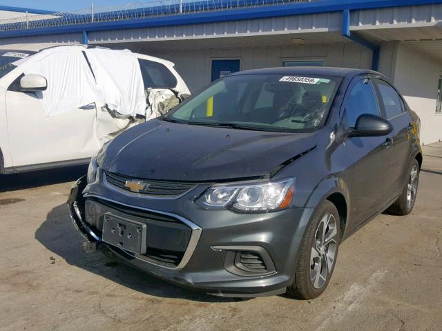 1G1JF5SBXK4128975 - 2019 CHEVROLET SONIC PREM GRAY photo 2