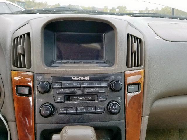 JT6GF10U0X0034852 - 1999 LEXUS RX 300 GOLD photo 9