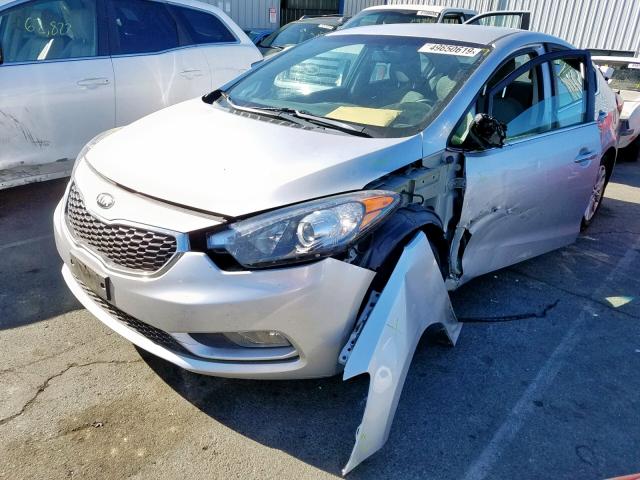 KNAFX4A84E5127570 - 2014 KIA FORTE EX SILVER photo 2