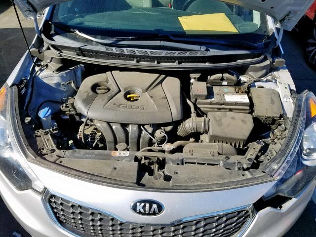 KNAFX4A84E5127570 - 2014 KIA FORTE EX SILVER photo 7