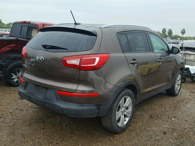 KNDPB3A25D7372067 - 2013 KIA SPORTAGE B BROWN photo 4