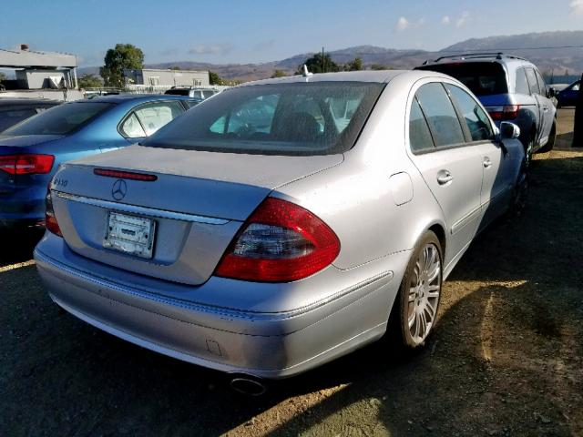 WDBUF56X58B294351 - 2008 MERCEDES-BENZ E 350 SILVER photo 4