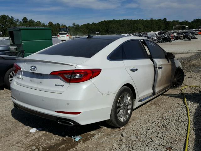 5NPE34AF3FH112942 - 2015 HYUNDAI SONATA SPO WHITE photo 4