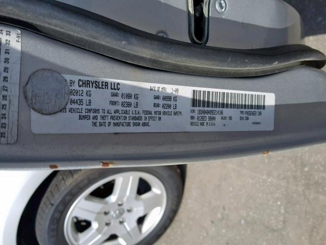 1B3HB48A99D214106 - 2009 DODGE CALIBER SX SILVER photo 10