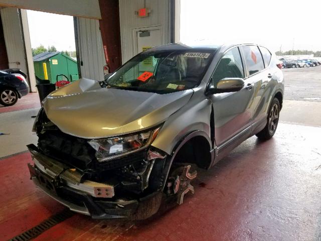 7FARW2H85JE013927 - 2018 HONDA CR-V EXL GRAY photo 2