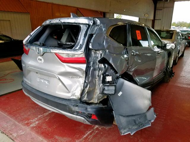 7FARW2H85JE013927 - 2018 HONDA CR-V EXL GRAY photo 4