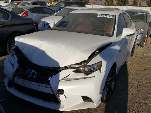 JTHBF1D27E5032946 - 2014 LEXUS IS 250 WHITE photo 2