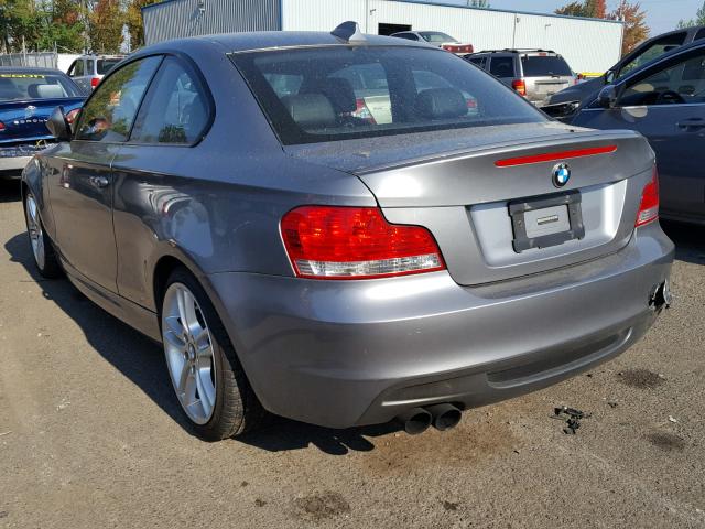 WBAUC9C58BVM10231 - 2011 BMW 135 I GRAY photo 3