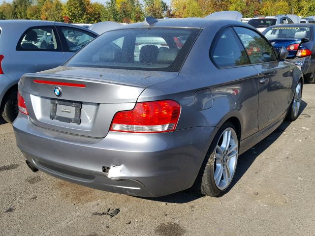 WBAUC9C58BVM10231 - 2011 BMW 135 I GRAY photo 4