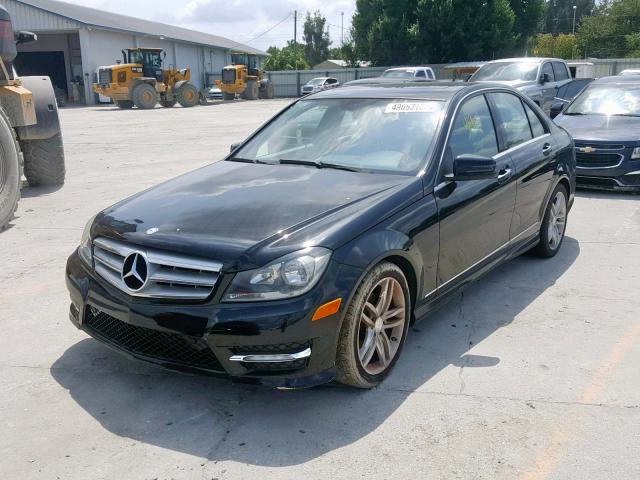 WDDGF4HB0DR268080 - 2013 MERCEDES-BENZ C 250 BLACK photo 2