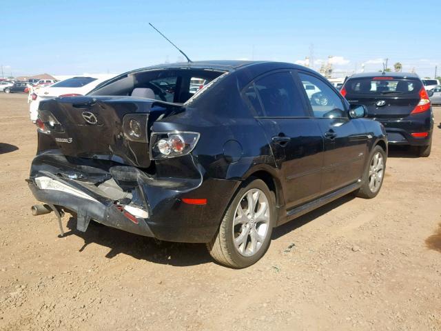 JM1BK324771667835 - 2007 MAZDA 3 S BLACK photo 4