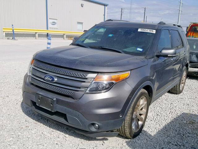 1FM5K8F87DGB21581 - 2013 FORD EXPLORER L GRAY photo 2