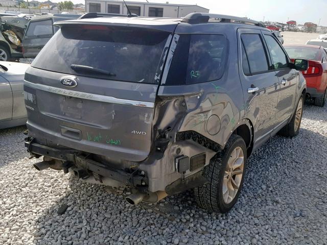 1FM5K8F87DGB21581 - 2013 FORD EXPLORER L GRAY photo 4