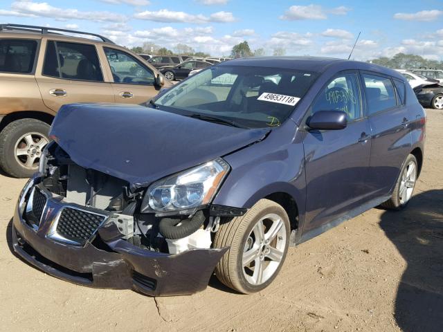 5Y2SP67049Z414307 - 2009 PONTIAC VIBE BLUE photo 2