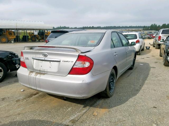 4T1BE32K53U677435 - 2003 TOYOTA CAMRY LE SILVER photo 4