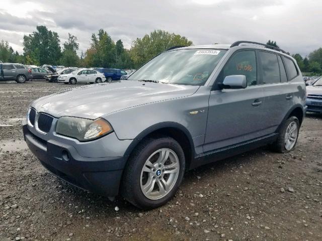 WBXPA93464WA30725 - 2004 BMW X3 3.0I SILVER photo 2