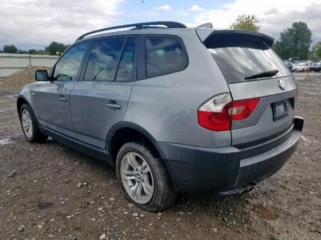 WBXPA93464WA30725 - 2004 BMW X3 3.0I SILVER photo 3