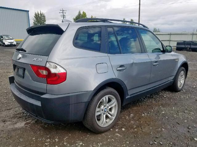 WBXPA93464WA30725 - 2004 BMW X3 3.0I SILVER photo 4