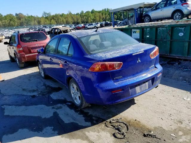 JA3AU26U88U030963 - 2008 MITSUBISHI LANCER ES BLUE photo 3