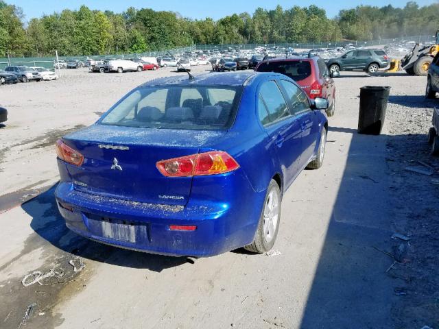 JA3AU26U88U030963 - 2008 MITSUBISHI LANCER ES BLUE photo 4