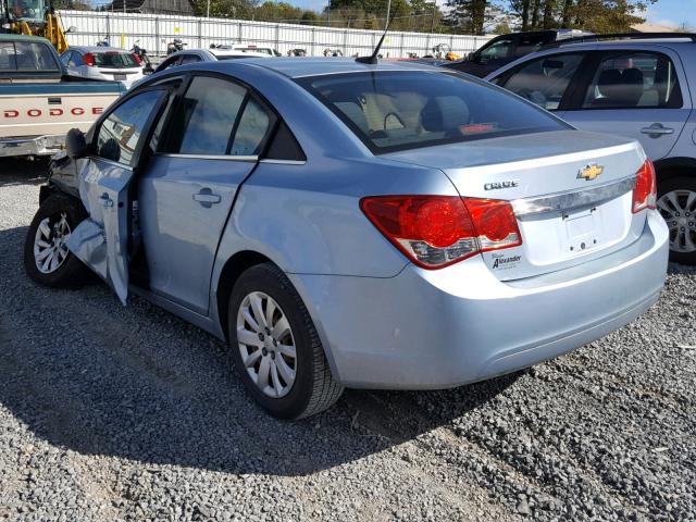 1G1PC5SH8B7155498 - 2011 CHEVROLET CRUZE LS BLUE photo 3