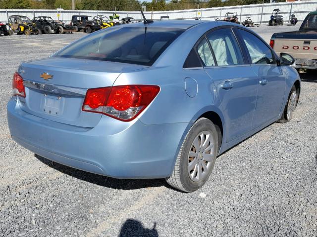 1G1PC5SH8B7155498 - 2011 CHEVROLET CRUZE LS BLUE photo 4