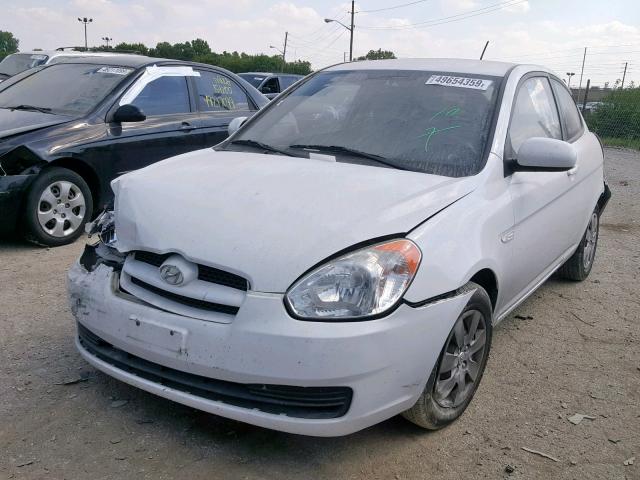 KMHCM3AC6AU170459 - 2010 HYUNDAI ACCENT BLU WHITE photo 2