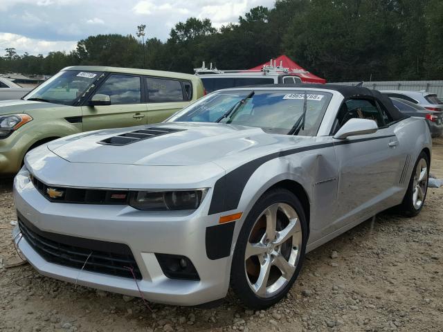 2G1FK3DJ9E9279804 - 2014 CHEVROLET CAMARO 2SS SILVER photo 2