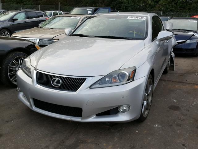 JTHFE2C2XB2505778 - 2011 LEXUS IS 350 SILVER photo 2