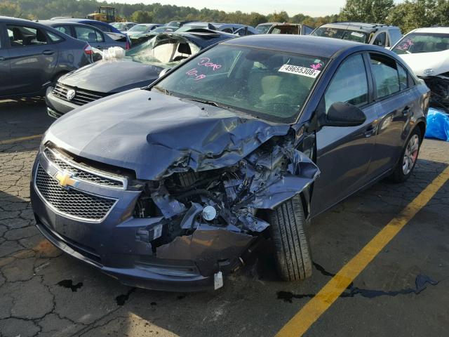 1G1PA5SH0D7254230 - 2013 CHEVROLET CRUZE LS GRAY photo 2