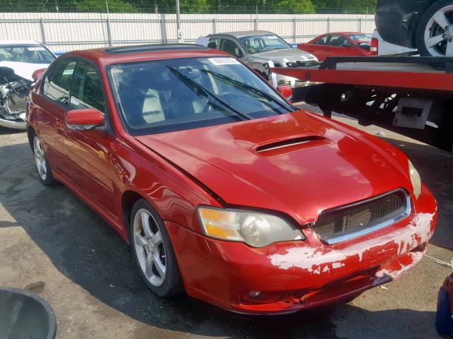 4S3BL676254217854 - 2005 SUBARU LEGACY GT RED photo 1