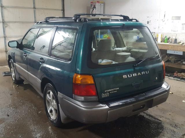 JF1SF6554XH729201 - 1999 SUBARU FORESTER S GREEN photo 3