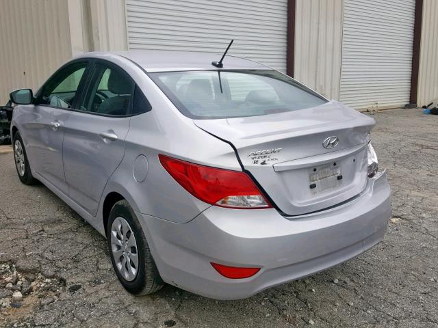 KMHCT4AE8HU337988 - 2017 HYUNDAI ACCENT SE SILVER photo 3