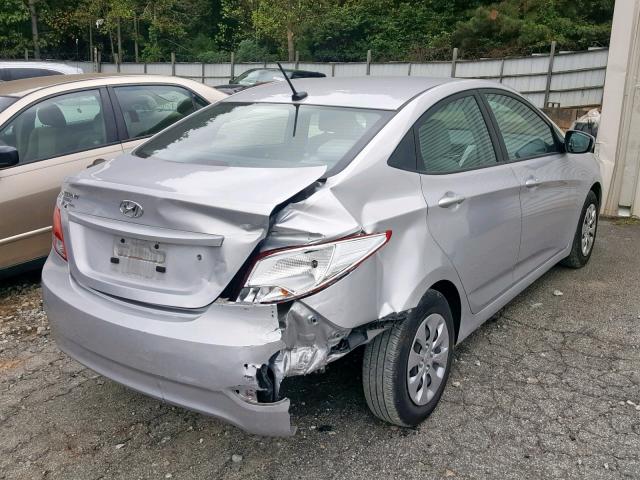 KMHCT4AE8HU337988 - 2017 HYUNDAI ACCENT SE SILVER photo 4