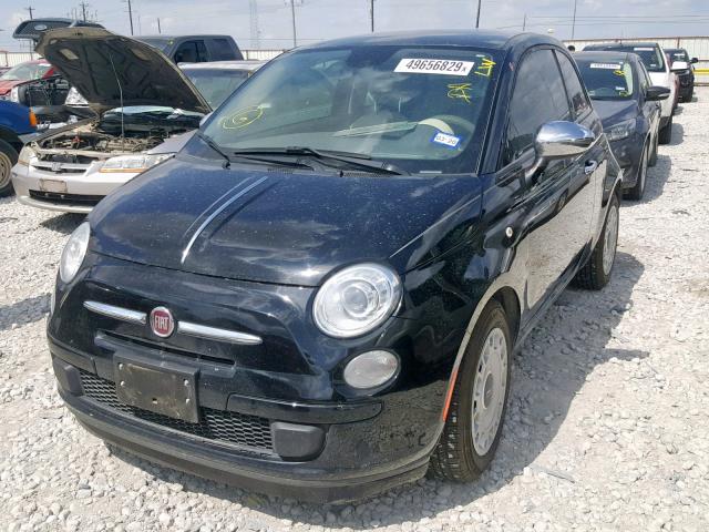 3C3CFFAR1FT555678 - 2015 FIAT 500 POP BLACK photo 2