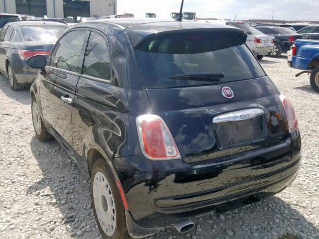 3C3CFFAR1FT555678 - 2015 FIAT 500 POP BLACK photo 3