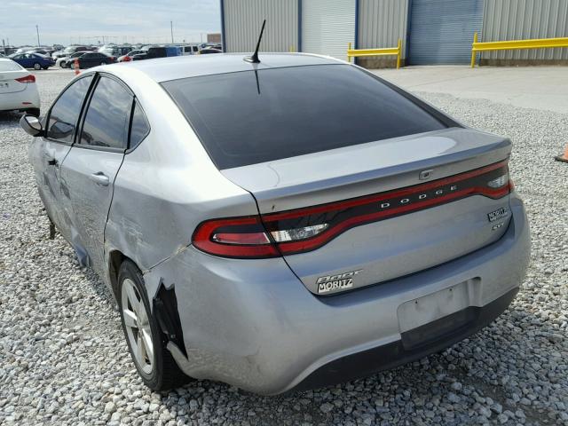 1C3CDFBB4FD299484 - 2015 DODGE DART SXT GRAY photo 3