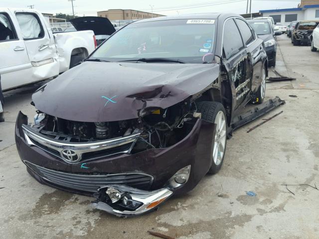 4T1BK1EB5DU011329 - 2013 TOYOTA AVALON BAS BURGUNDY photo 2