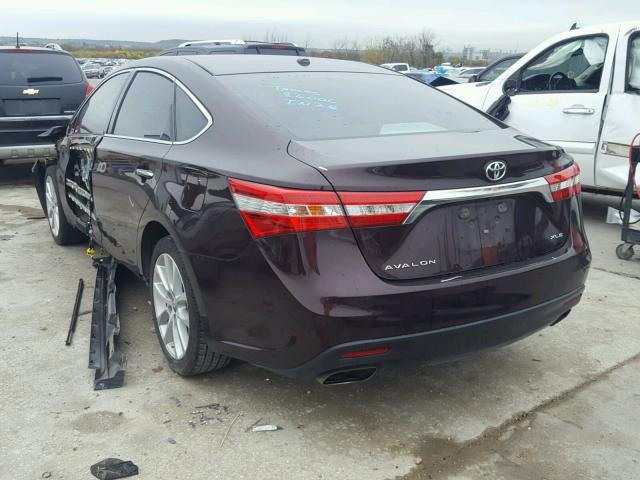 4T1BK1EB5DU011329 - 2013 TOYOTA AVALON BAS BURGUNDY photo 3