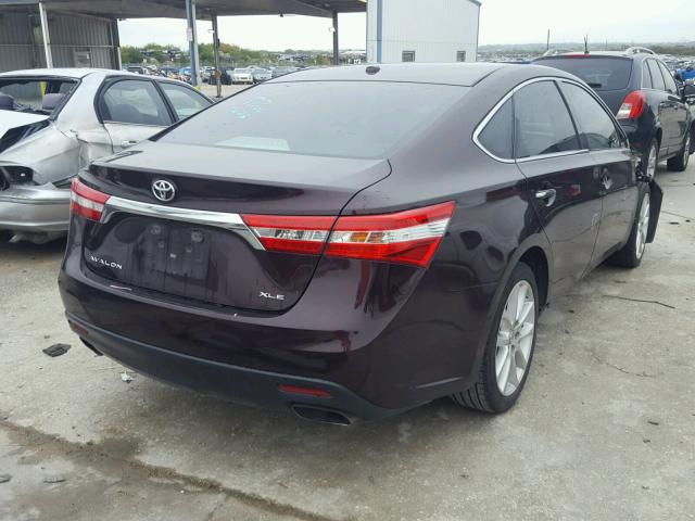 4T1BK1EB5DU011329 - 2013 TOYOTA AVALON BAS BURGUNDY photo 4