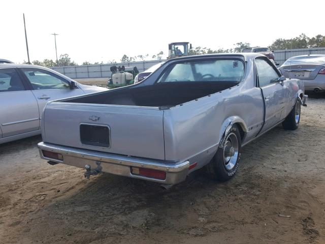 3GCCW80H9FS924129 - 1985 CHEVROLET EL CAMINO SILVER photo 4