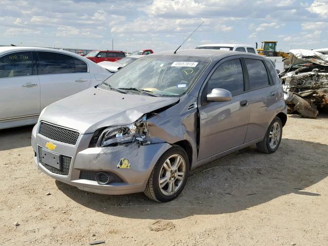 KL1TD6DE9BB245145 - 2011 CHEVROLET AVEO LS SILVER photo 2